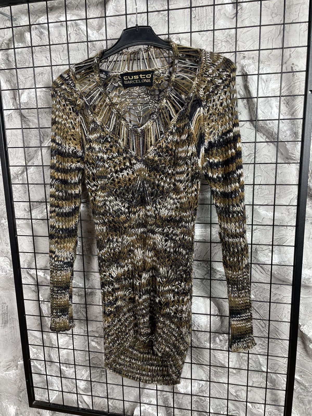 Custo Barcelona Custo Barcelona Open Knit Sweater / Dress Y2K Grunge Vintage Size ONE SIZE - 10 Thumbnail