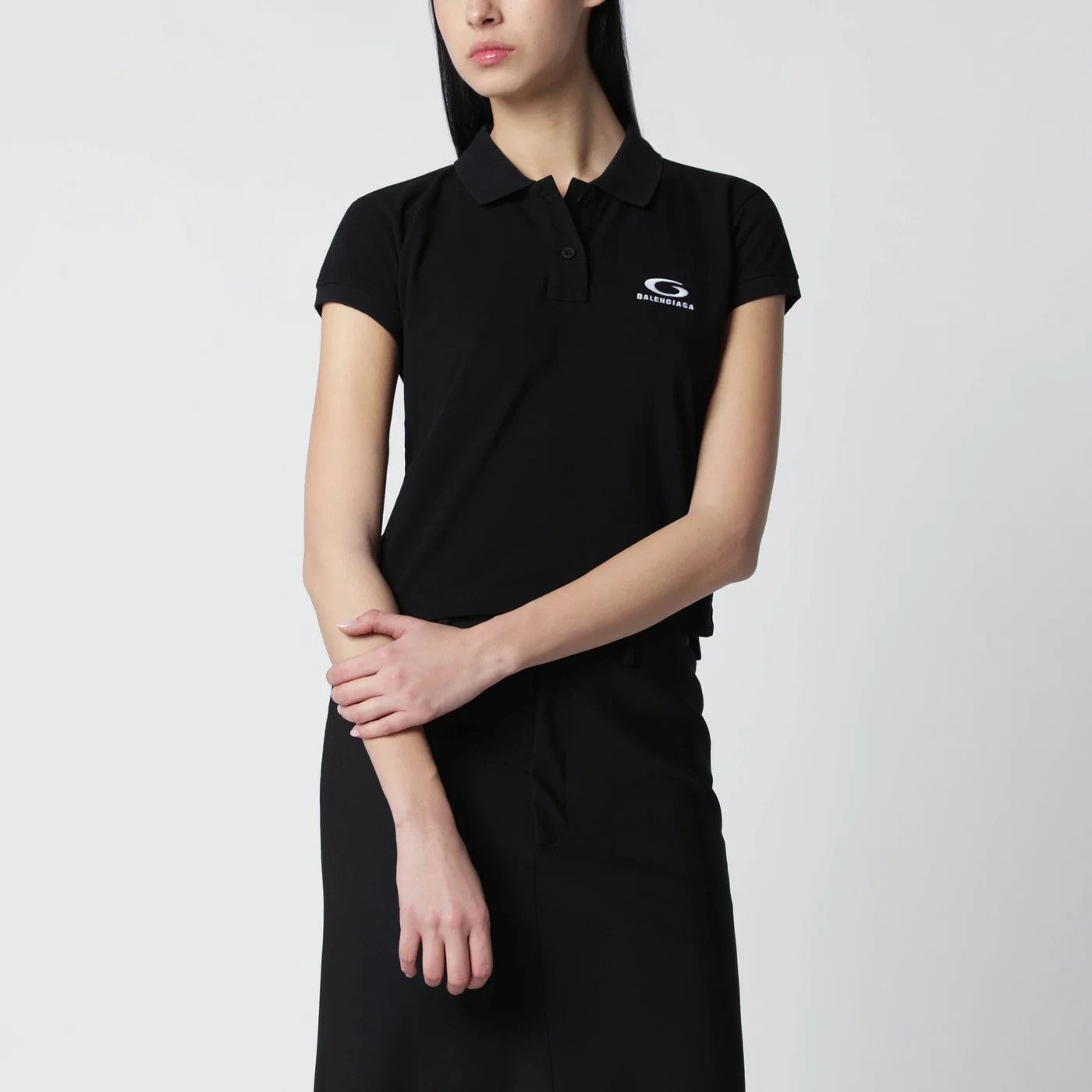 Balenciaga o1d2blof0426 Classic Polo Shirt in Black Size L / US 10 / IT 46 - 1 Thumbnail