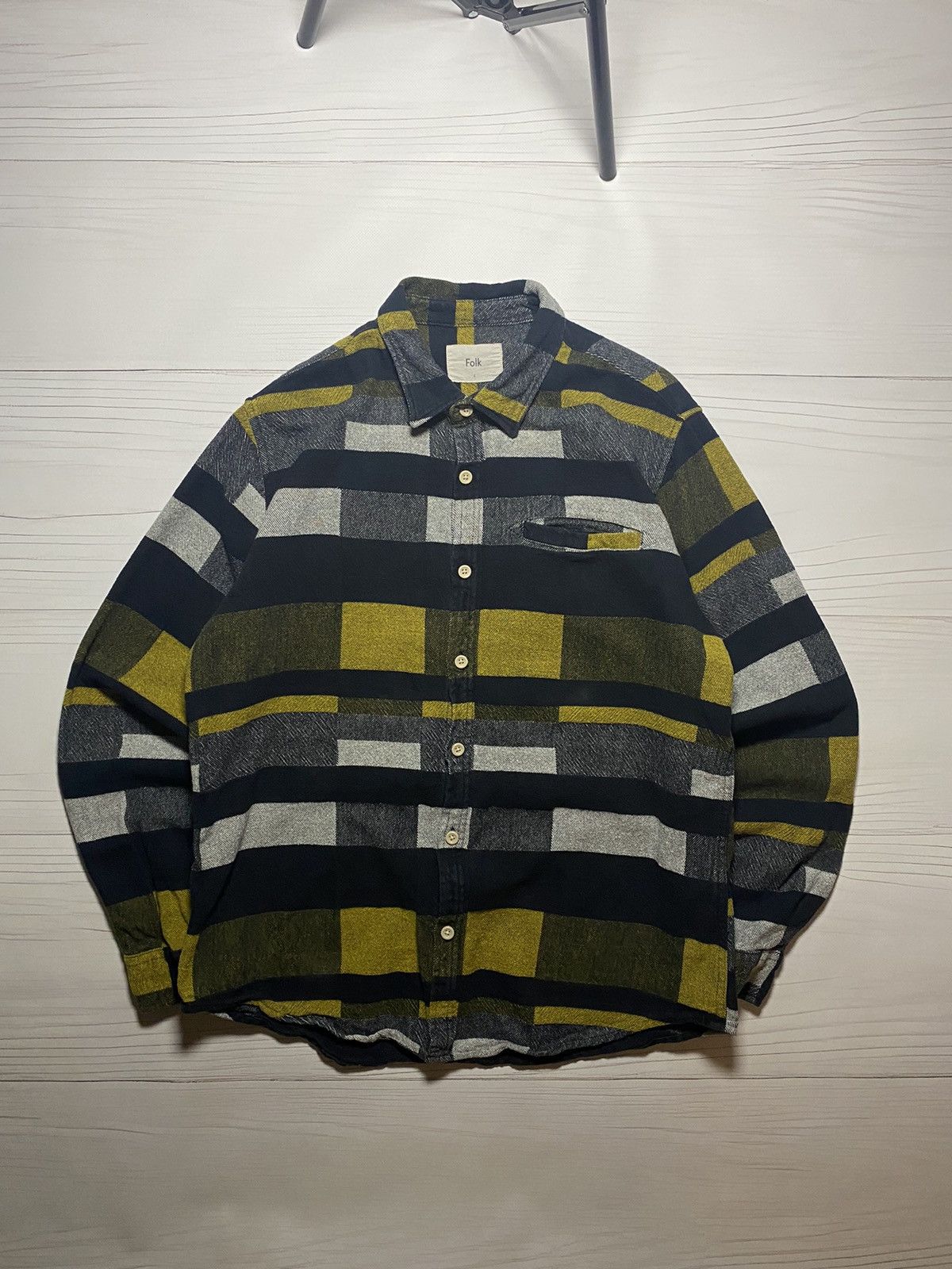 Designer × Folk Vintage Folk flannel multicolour faded y2k button up shirt Size US L / EU 52-54 / 3 - 1 Thumbnail