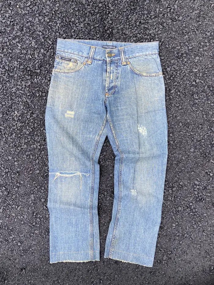 Designer × Dolce & Gabbana DISTRESS DOLCE & GABBANA JEANS Size US 34 / EU 50 - 1 Thumbnail