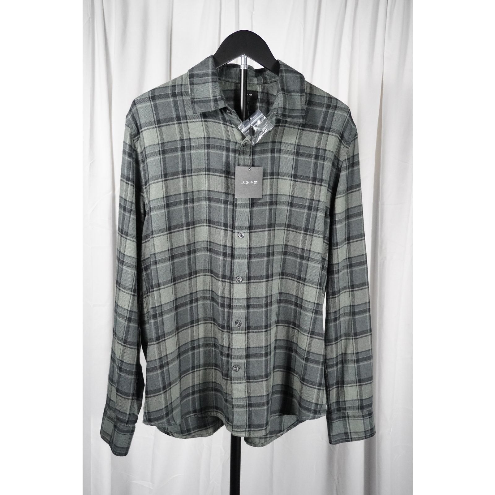 Joe's JOE’S Jeans Oliver Flannel Shirt Mens Pewter Plaid Button Up Size US S / EU 44-46 / 1 - 1 Thumbnail