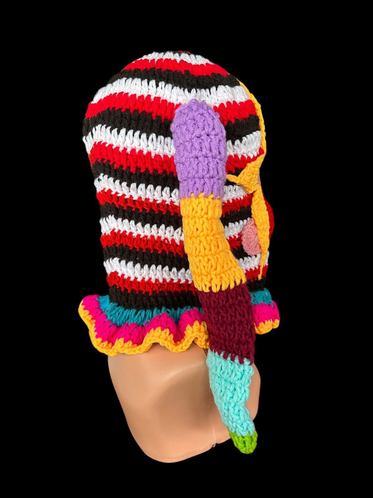 Japanese Brand × Kapital × Vintage Rare Crochet Knitted Handmade Balaclava Masked Size ONE SIZE - 10 Thumbnail