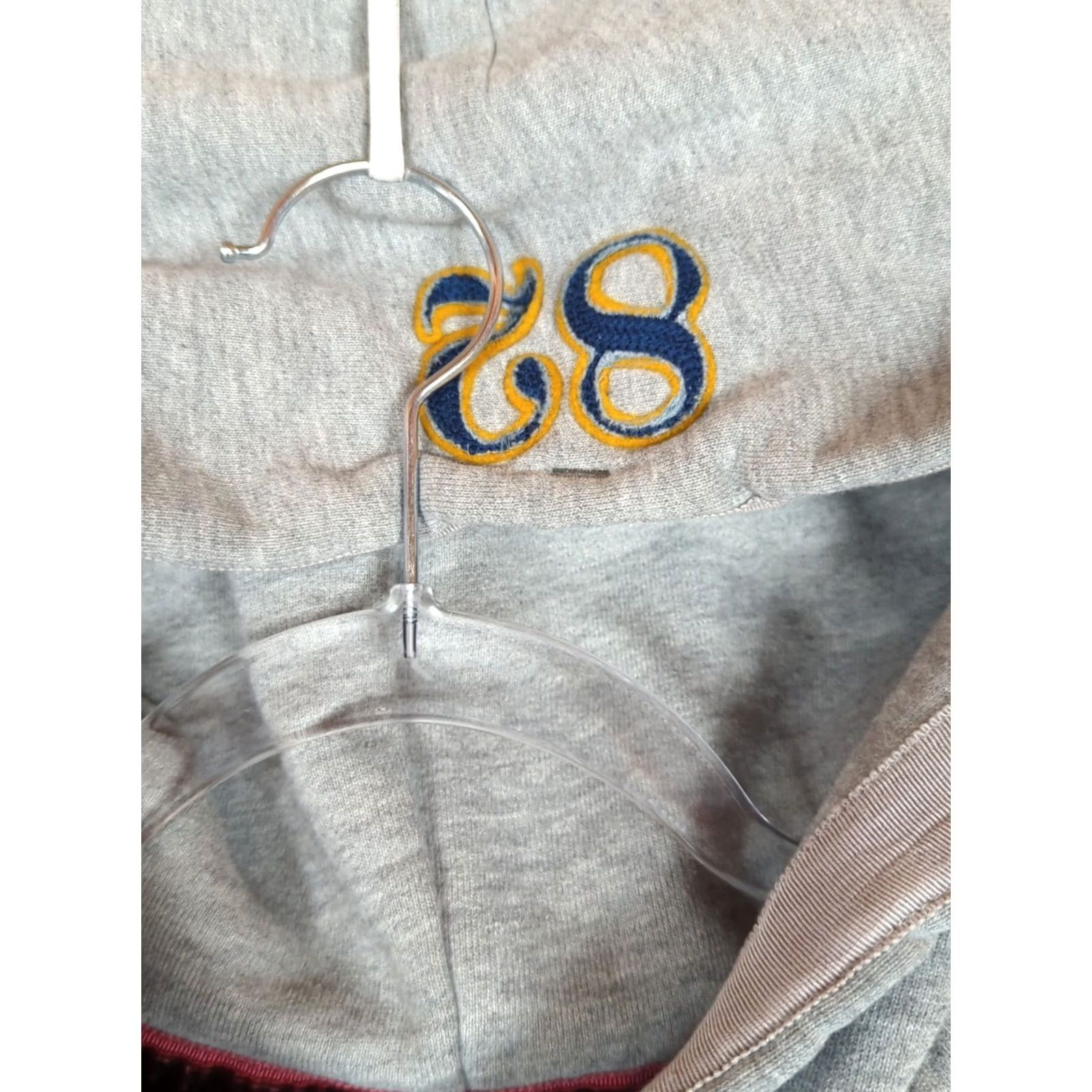 Abercrombie & Fitch VINTAGE Abercrombie & Fitch Hoodie Sweatshirt Women’s Gray Pullover Sz M High Neck Embroidered Logo 90s Preppy Regular Fit Fleece Cotton-Polyester Size M / US 6-8 / IT 42-44 - 3 Thumbnail