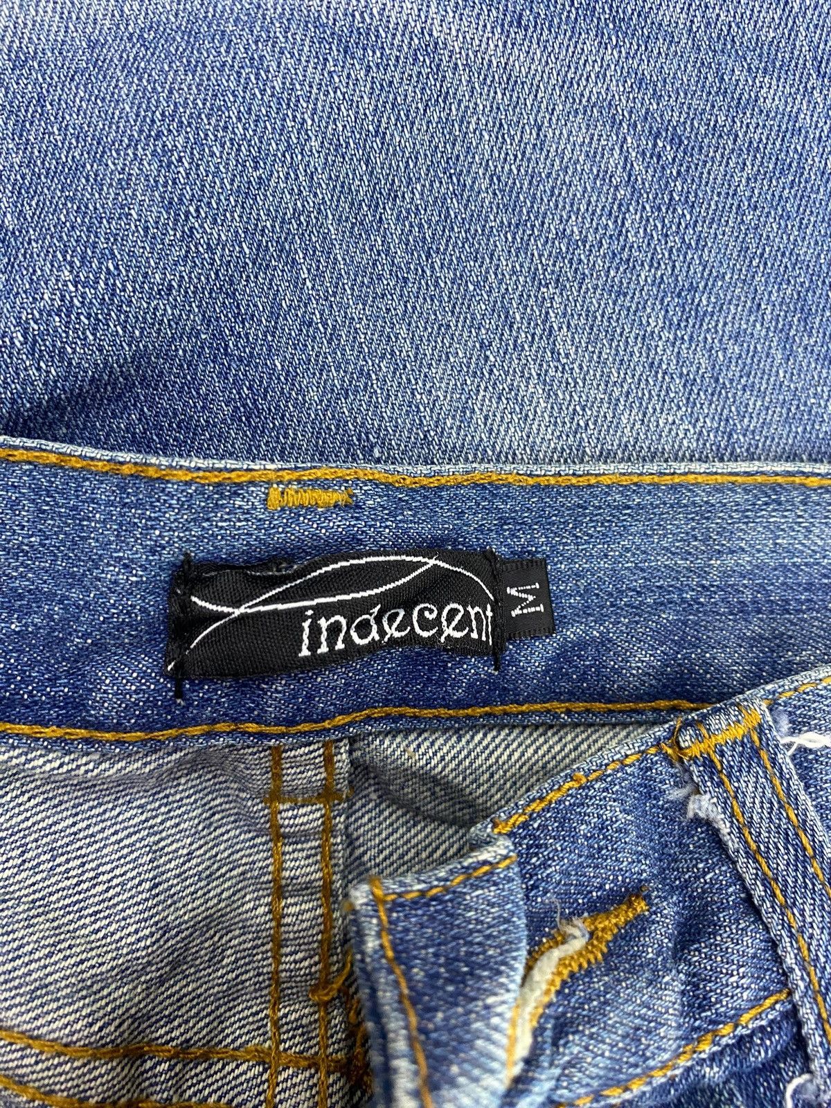 Japanese Brand Indecent Brand Faded Wash Whiskers Style Bootcut Jeans Size US 30 / EU 46 - 10 Thumbnail