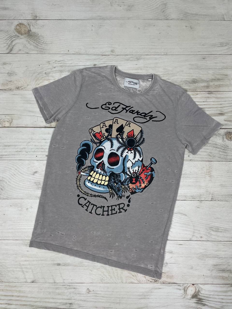Christian Audigier Ed Hardy Tattoo T Shirt Big Logo Y2K Avant Gard Size US S / EU 44-46 / 1 - 1 Thumbnail