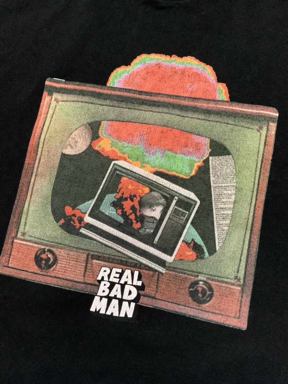 Real Bad Man RBM Real Bad Man Crimewave MFG Television TV Black T-Shirt Size US L / EU 52-54 / 3 - 1 Thumbnail