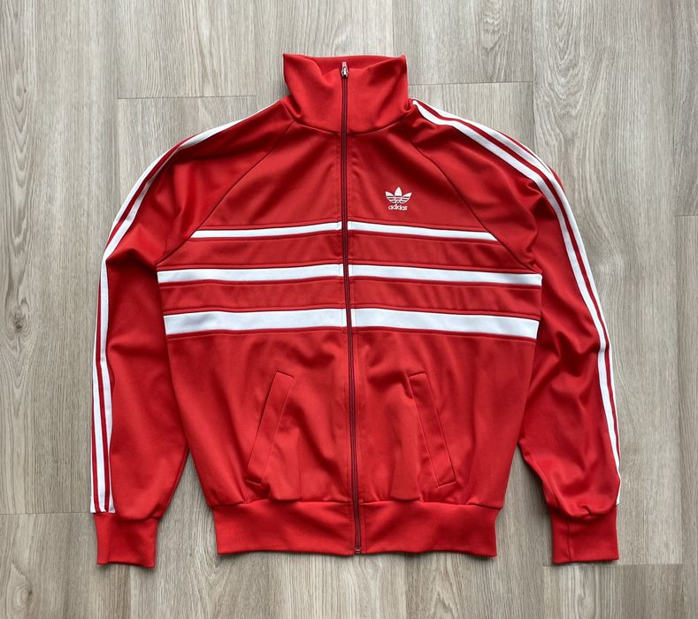 Adidas Vintage 70-80s Adidas Ventex Red Track Jacket made in