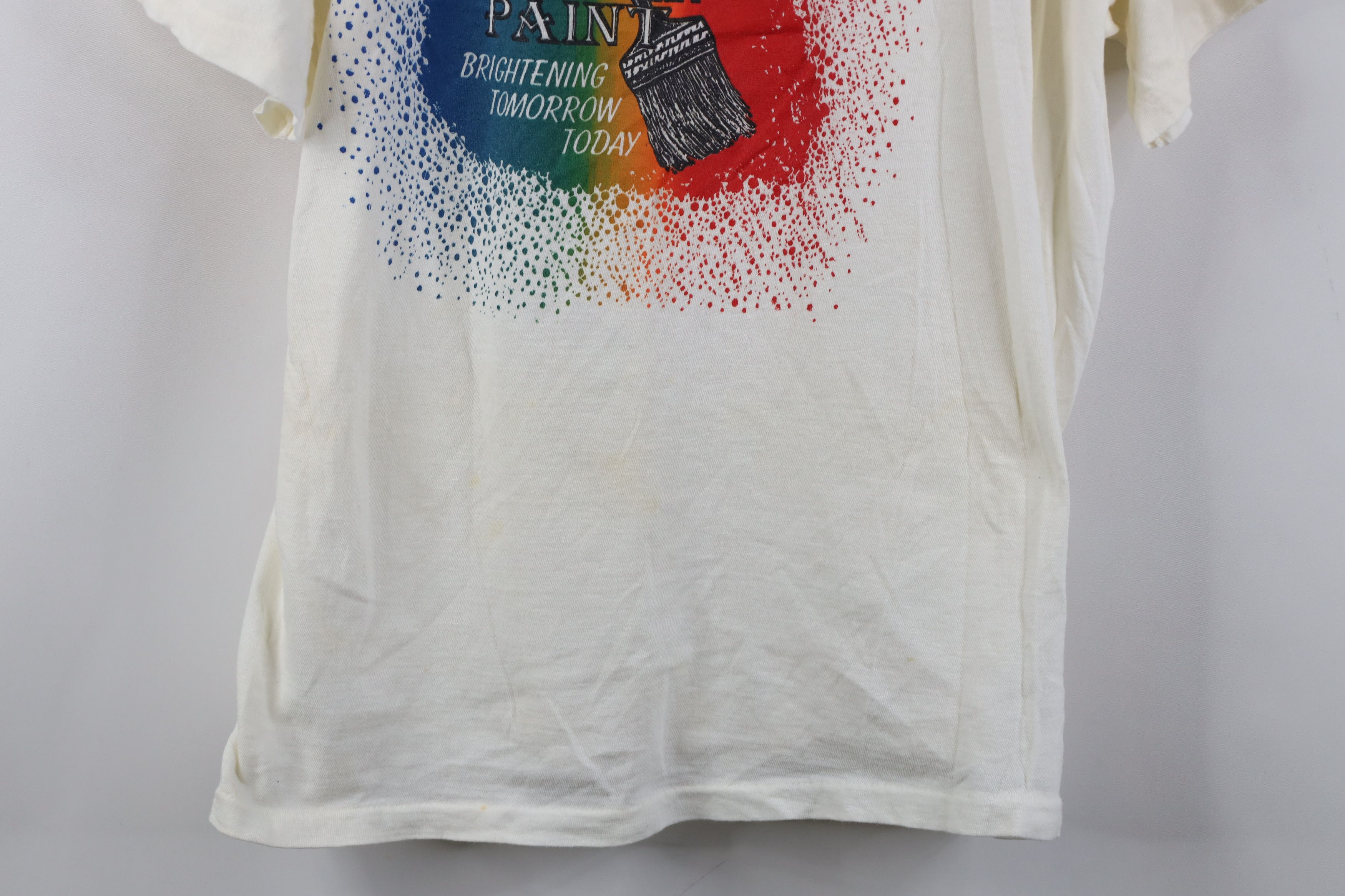 Vintage Vintage 80s 90s Streetwear Glidden Paint Rainbow T-Shirt Size US L / EU 52-54 / 3 - 3 Thumbnail