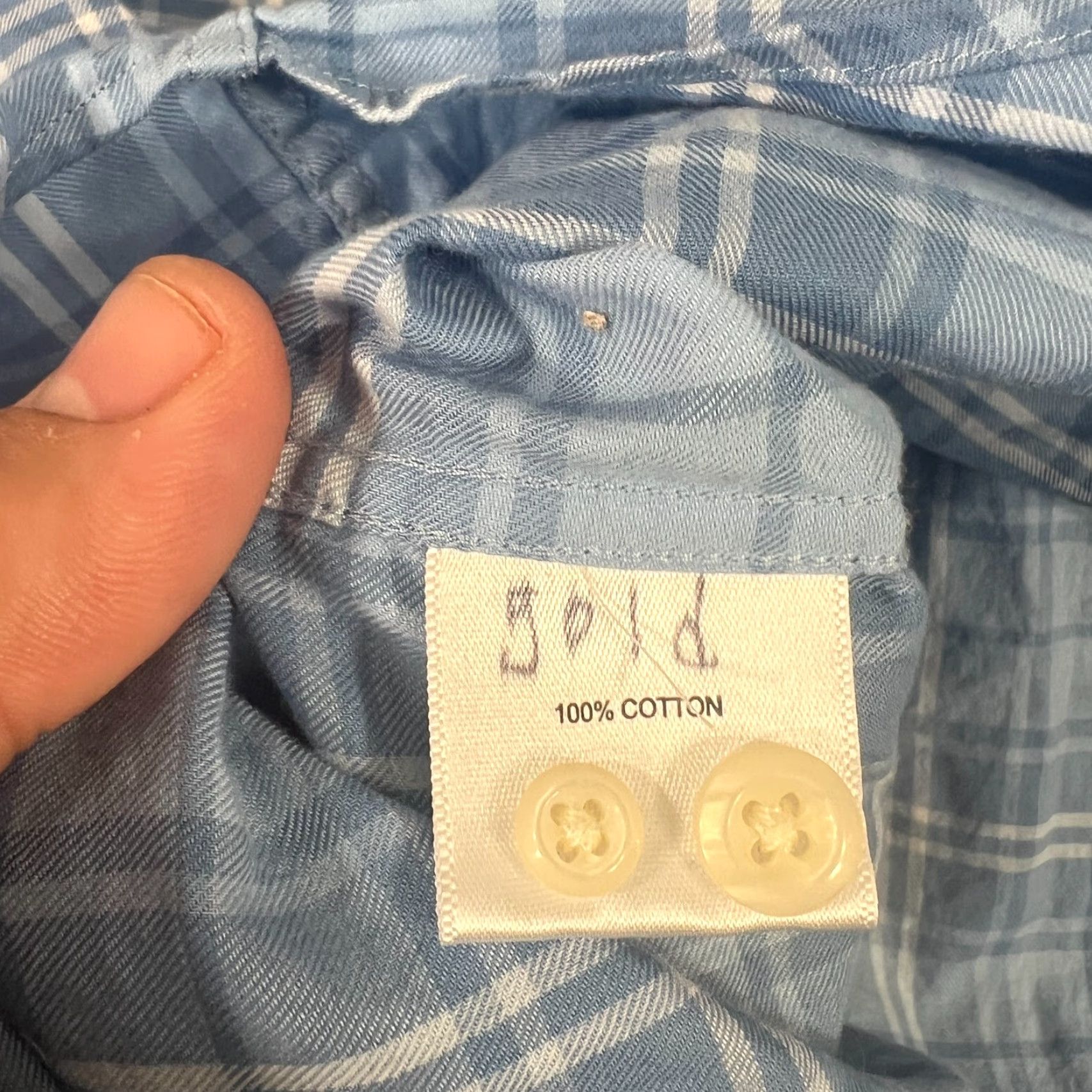 Peter Millar Peter Millar Button-Up Shirt XL Blue Plaid Long Sleeve 100% Cotton Mens Regular Fit Size US XL / EU 56 / 4 - 7 Thumbnail