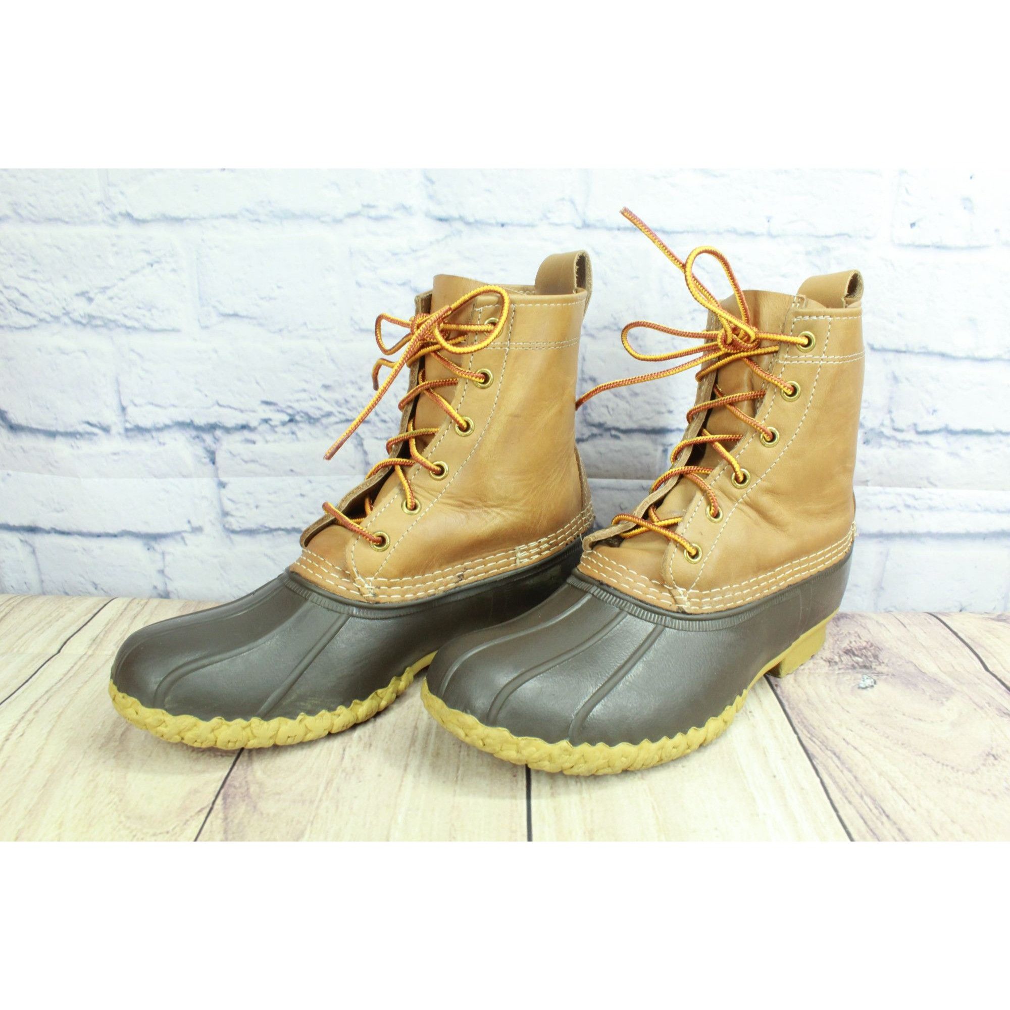L.L. Bean × Leather LL Bean Women's Leather Insulated Ankle Duck Boots Size 8 M Size US 8 / IT 38 - 2 Thumbnail