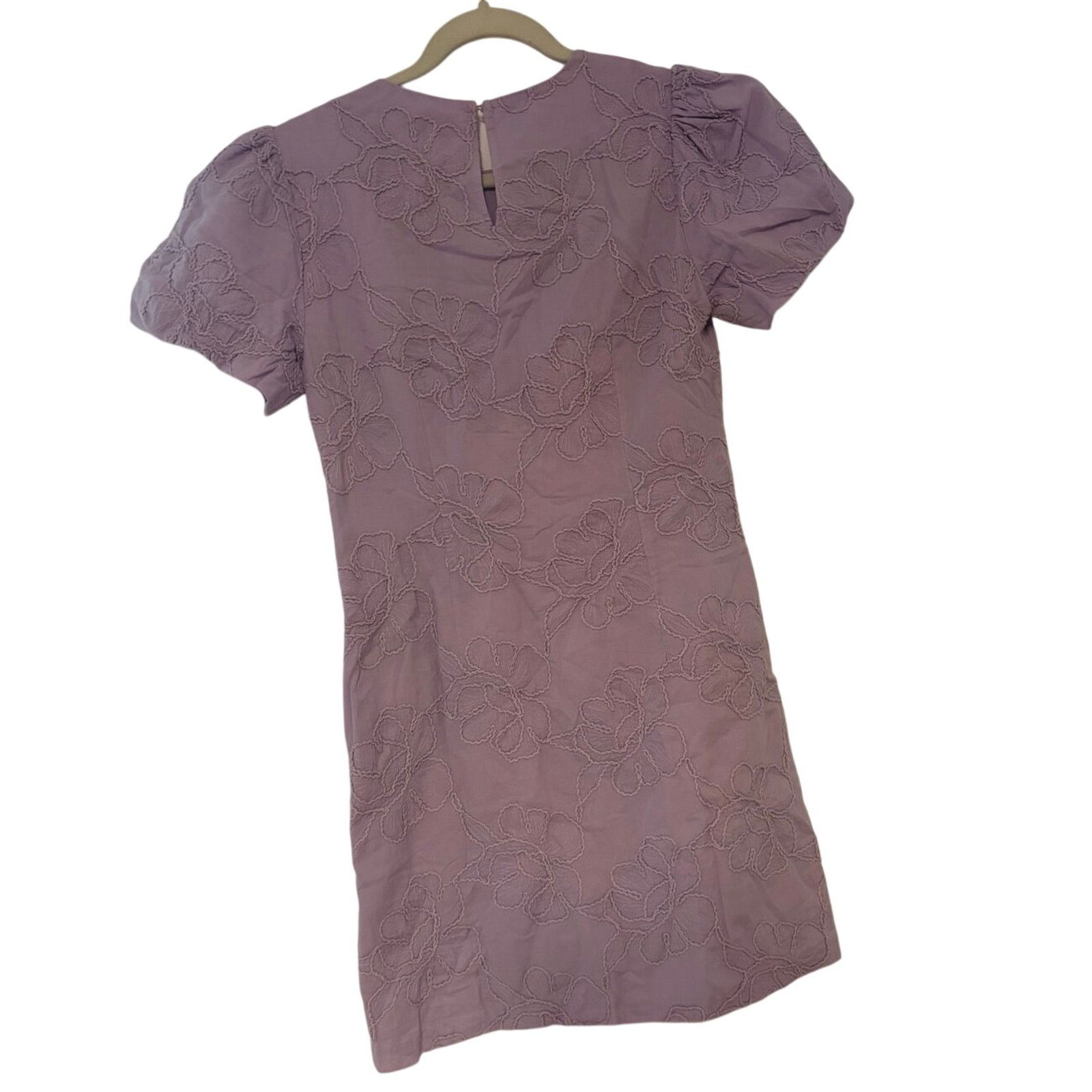 J.Crew NWT J.Crew Eyelet Puff Sleeve Mini Dress Lilac Floral Size 0 Size XS / US 0-2 / IT 36-38 - 8 Thumbnail