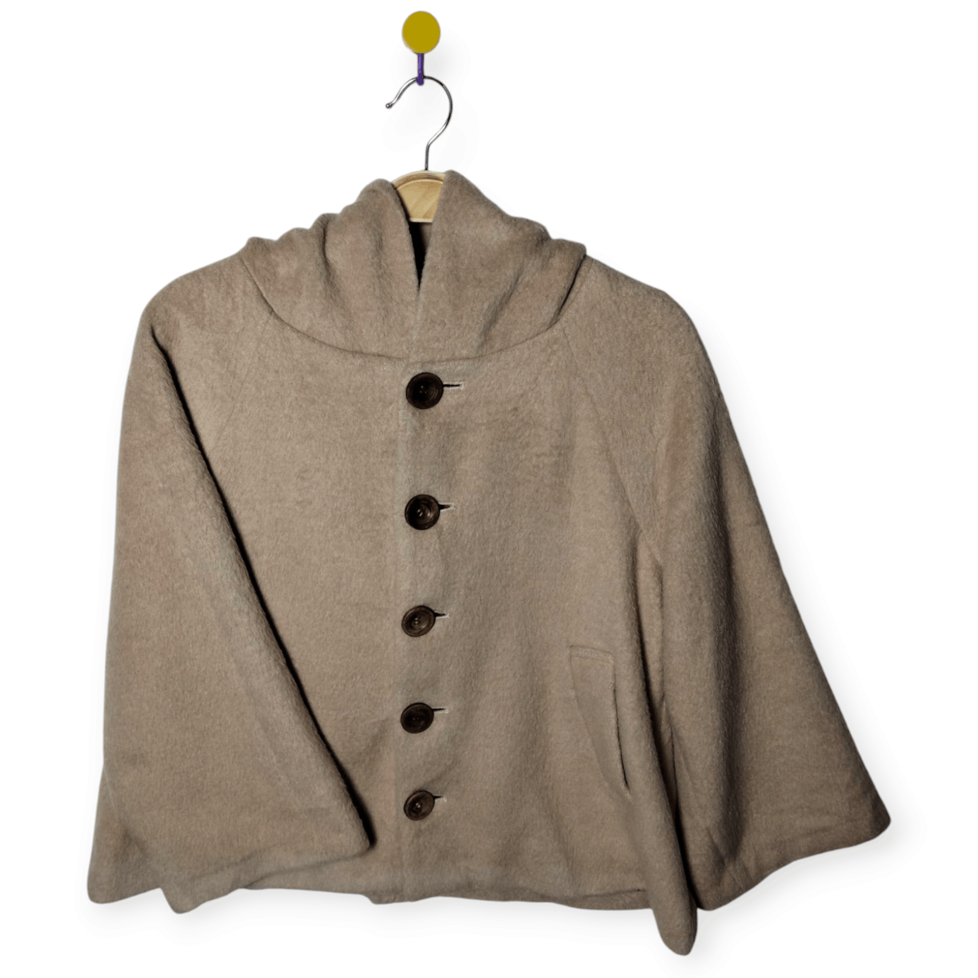 Issey Miyake Ne-net Issey Miyake Wool Cropped Hoodie Jacket - 0017 Size US M / EU 48-50 / 2 - 1 Thumbnail