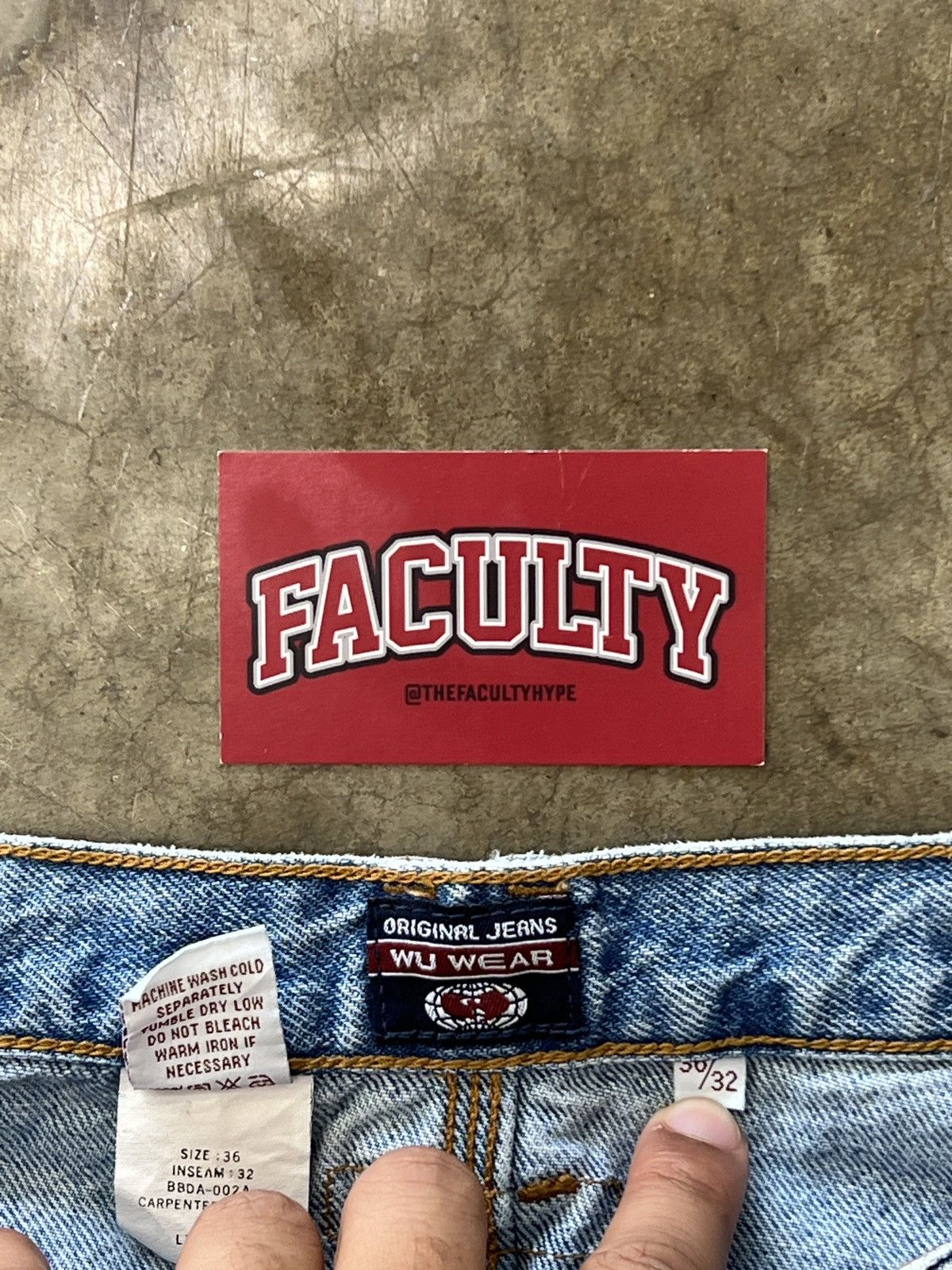 Vintage × Wu-Tang Clan Vintage Wu Tang Wu Wear Carpenter Work Jeans 36 x 32 Size US 36 / EU 52 - 3 Thumbnail
