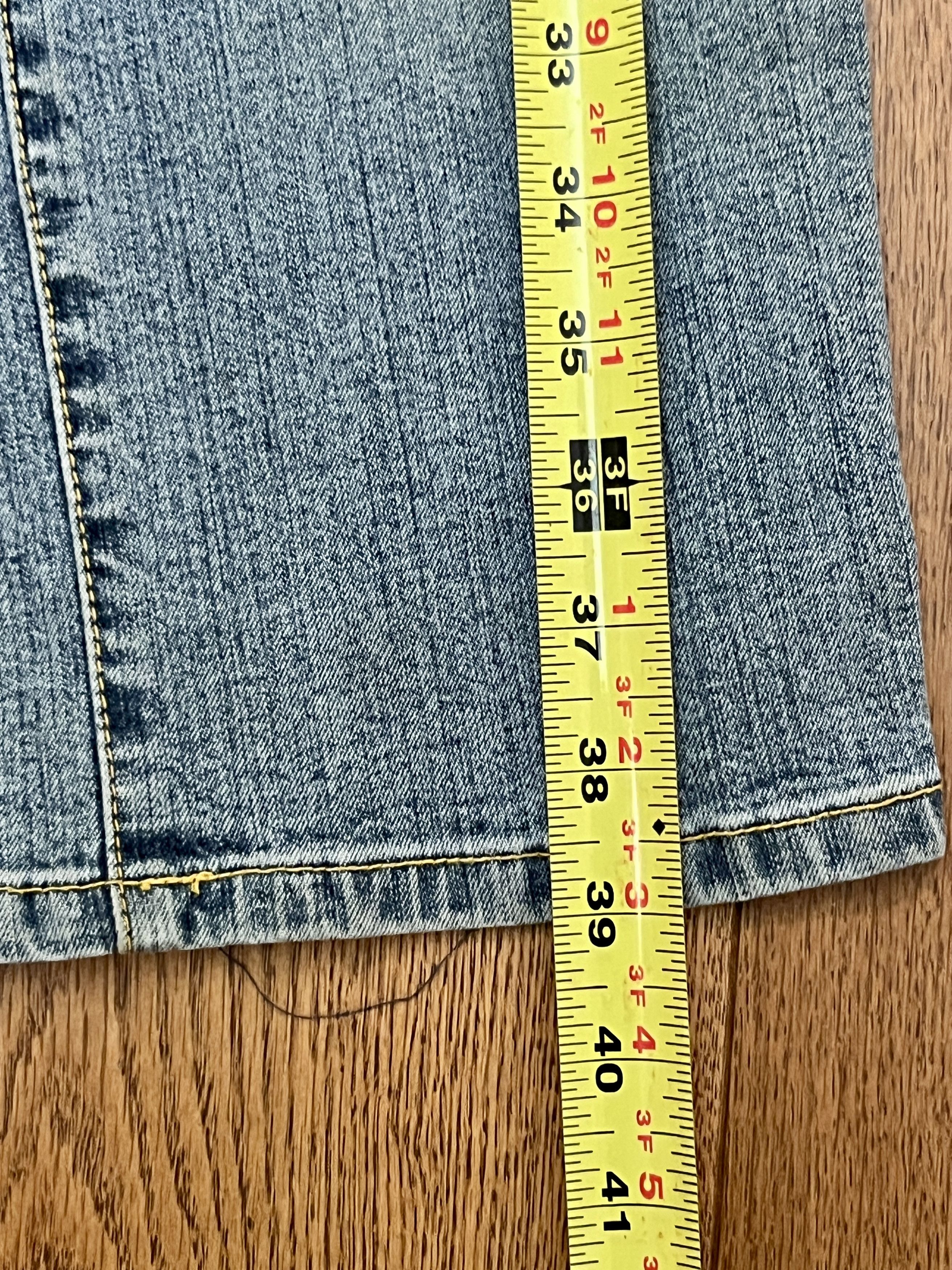 Vintage Azzure Denim Love Life Embroidered Y2K Jeans Size 31 Size 31" - 5 Thumbnail