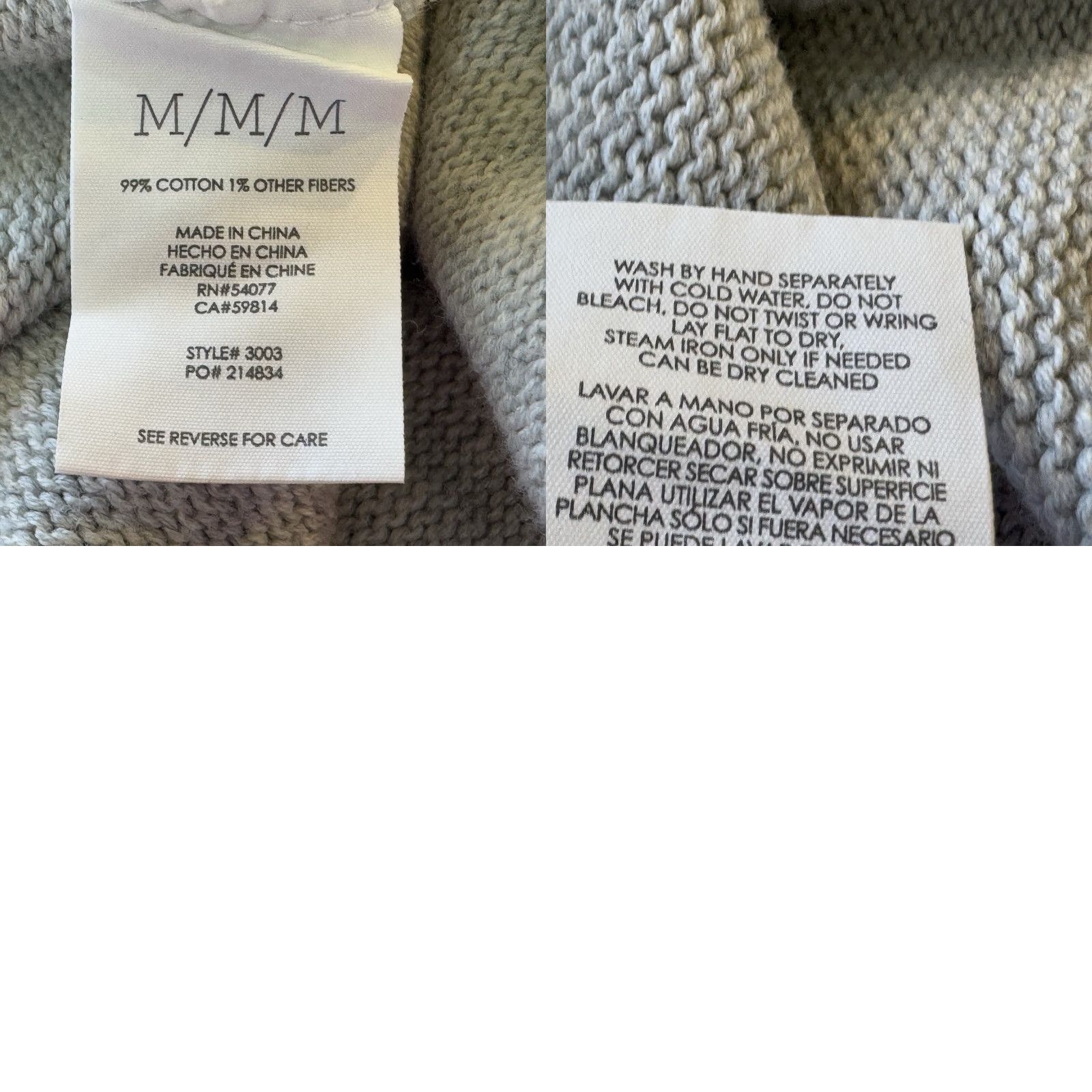 Vintage Cabi Glacier Cable Knit Poncho Cowl Pullover Sweater Oversized Gray Size Medium Womens Pullover Pockets Classic Knit Size M / US 6-8 / IT 42-44 - 8 Thumbnail