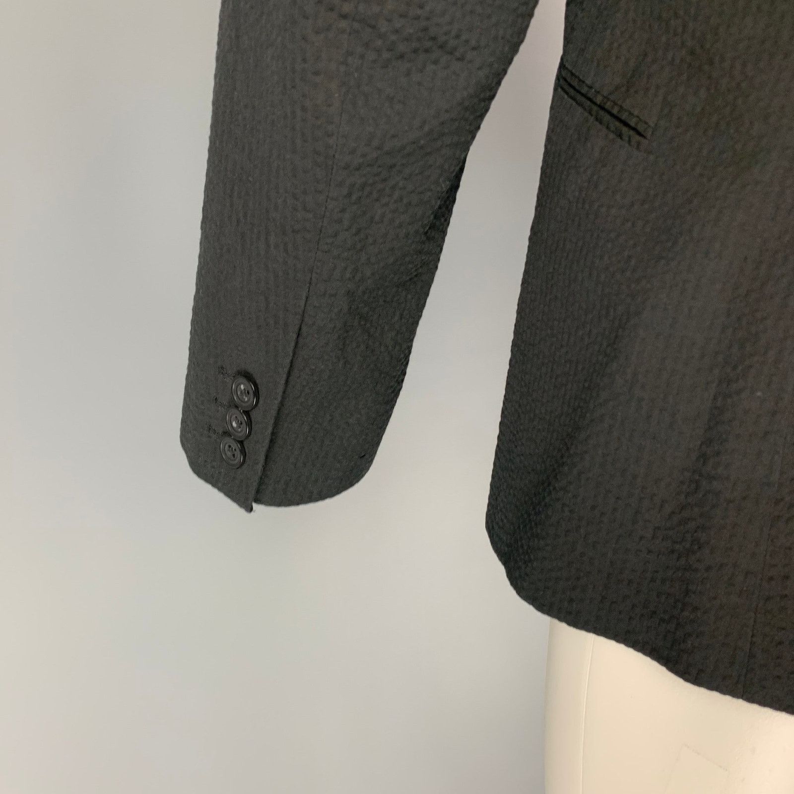 Other Size 40 Navy Seersucker Cotton Shawl Collar Sport Coat Size 40R - 4 Thumbnail