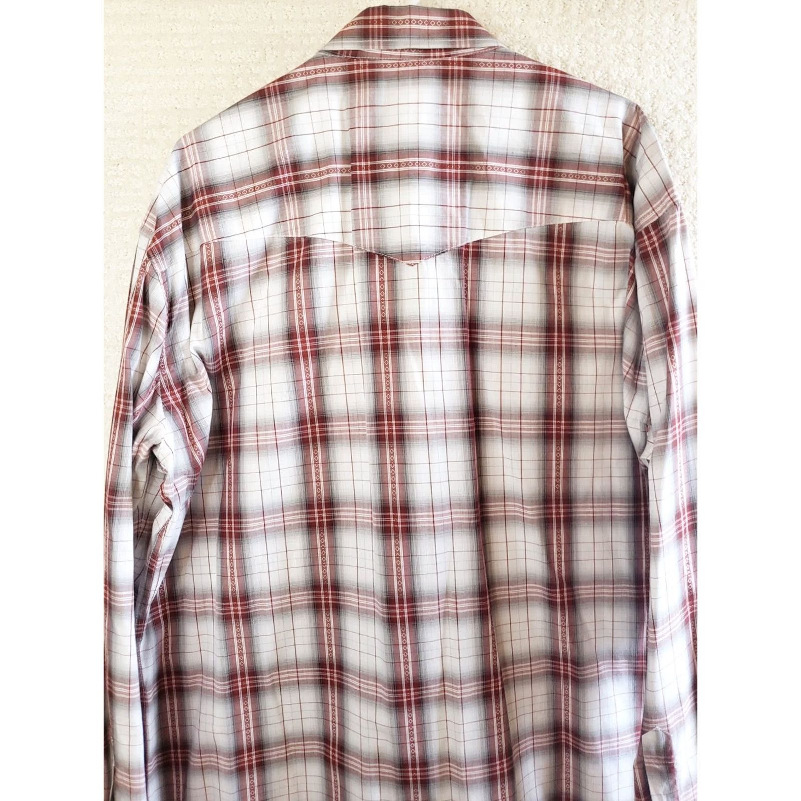 Vintage VINTAGE? No — actually Western Pearl Snap Long Sleeve Plaid Shirt Men 2XL Red Blue Pearl Snap Buttons Button-Up Collared Casual Workwear Size US XXL / EU 58 / 5 - 6 Thumbnail