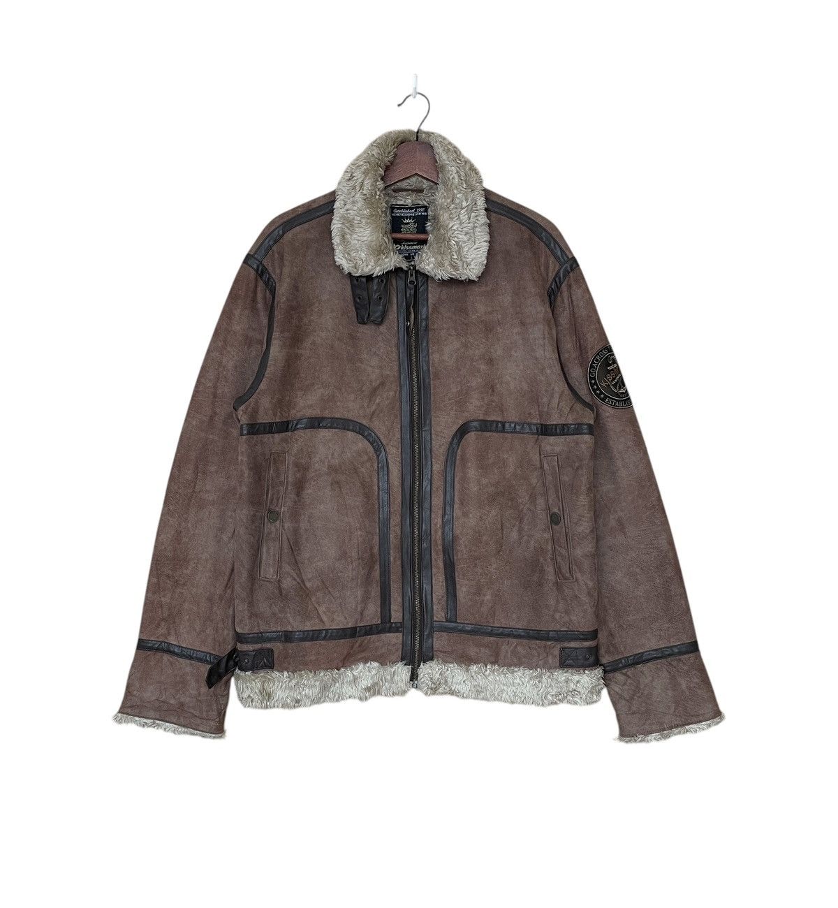 Japanese Brand Vintage Japanese Brand Kissmark B-3 Shearling Jacket 2000s Size US L / EU 52-54 / 3 - 1 Thumbnail