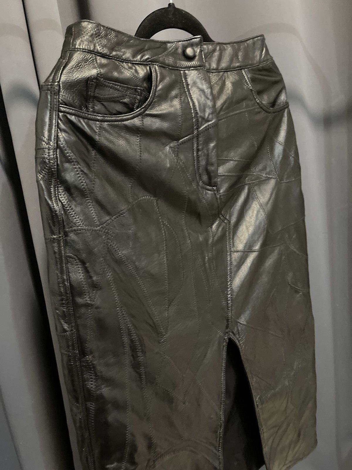 Other Jacques Wei Leather Patchwork Skirt Size 26" / US 2 / IT 38 - 3 Thumbnail
