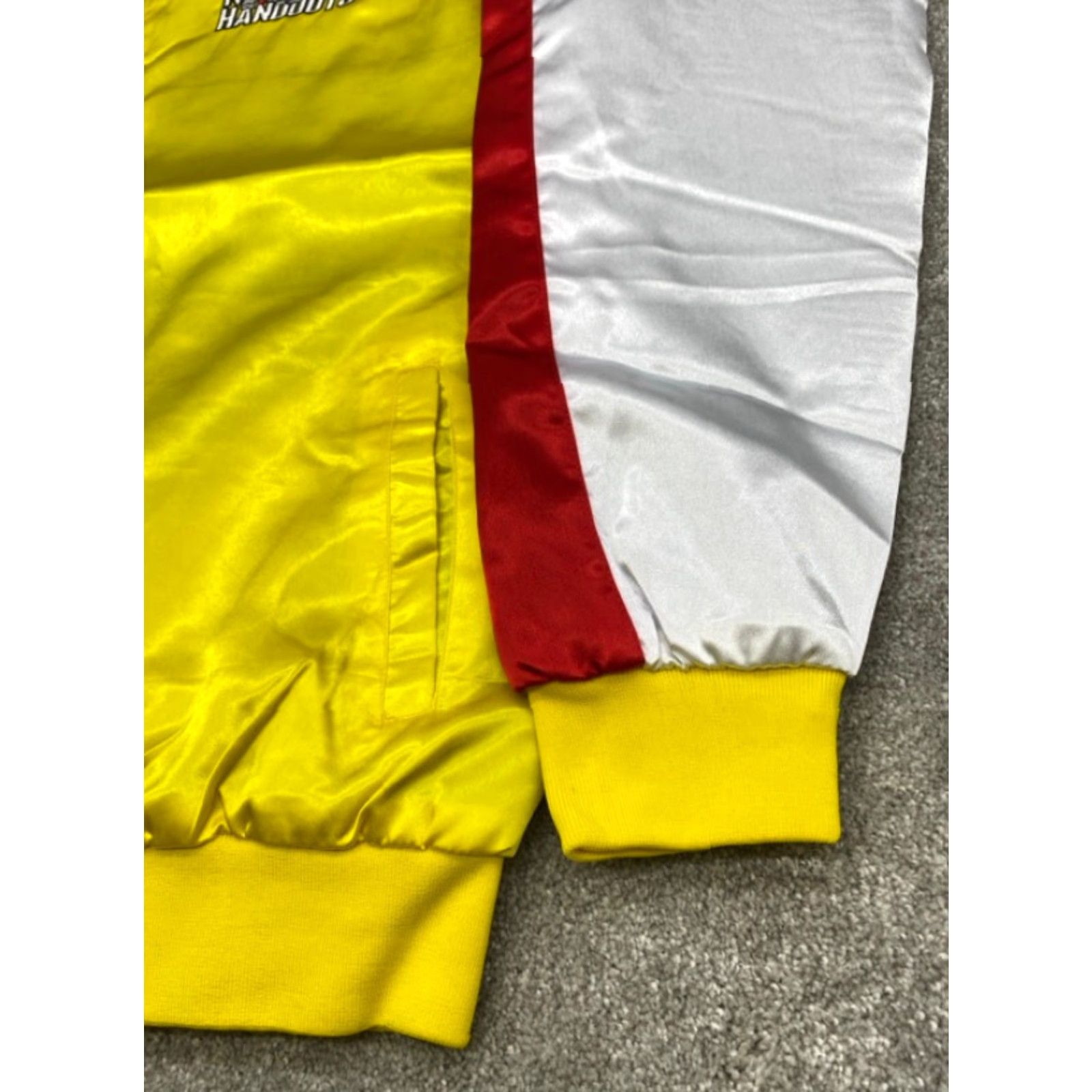 Born Born In Poverty Jacket Men's 3XL Satin Multicolor Zip Insulated Pockets Collared Regular Fall Winter Spring Size US XXL / EU 58 / 5 - 3 Thumbnail