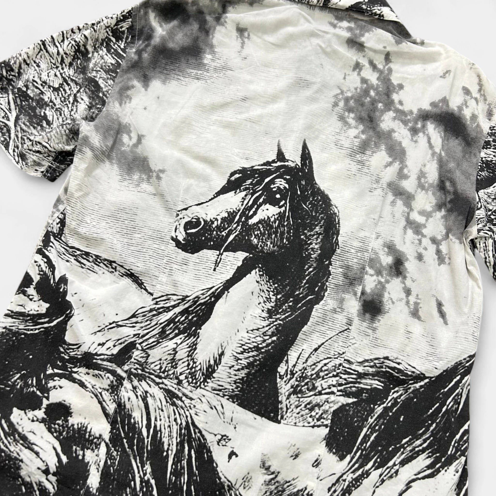 Just Cavalli Just Cavalli SS05 Horses Graphic Print Short Sleeve Shirt Size US XS / EU 42 / 0 - 5 Thumbnail