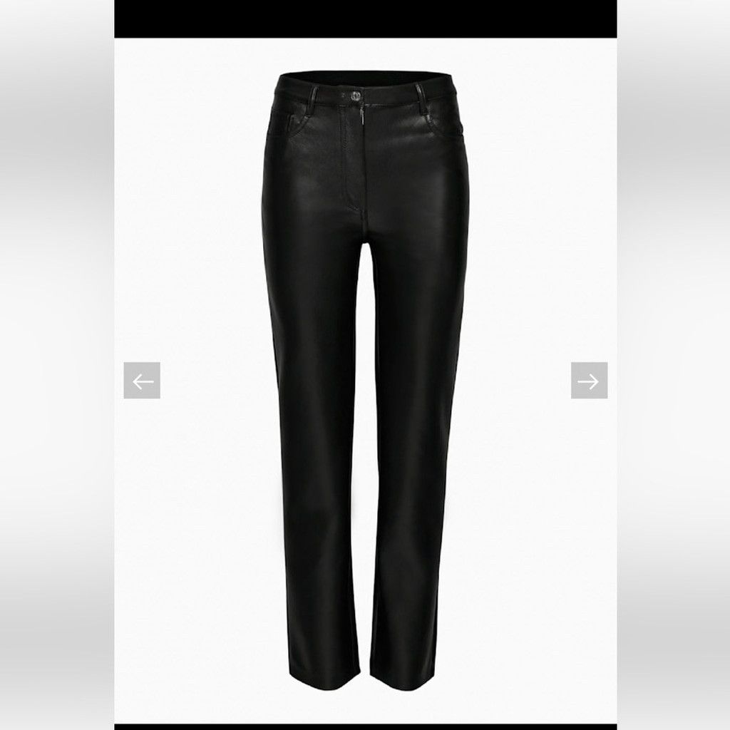 Aritzia Wilfred Black Vegan Leather Melina Trousers Size 26" / US 2 / IT 38 - 4 Thumbnail