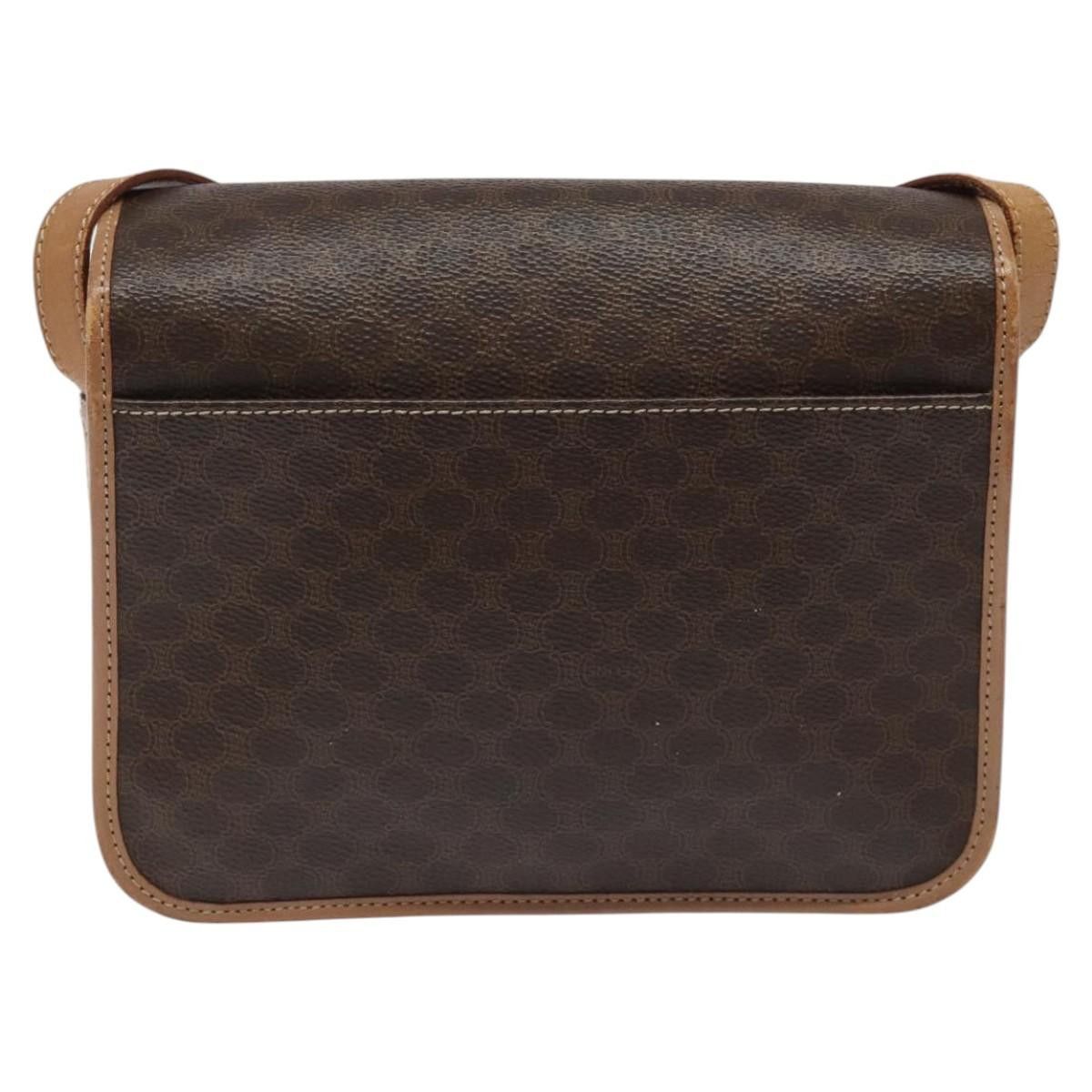 Celine CELINE Macadam Canvas Shoulder Bag Pvc Leather Brown Gold Size ONE SIZE - 3 Thumbnail