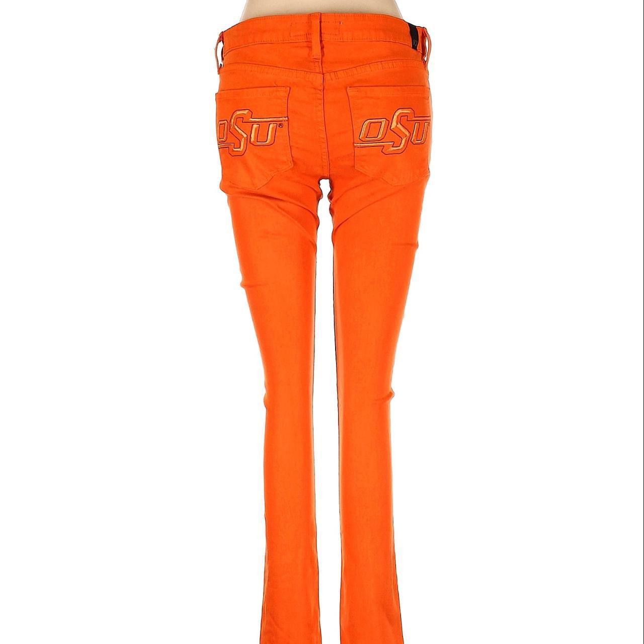 Vintage OCJ Jeans Y2K low rise orange kick-flare ultra slim thighs Size 29" - 1 Thumbnail