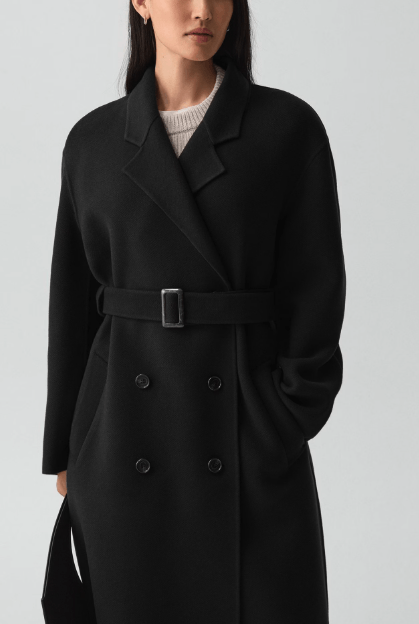 Theory Theory Women's Black Coat Wool Cashmere Size XS / US 0-2 / IT 36-38 - 3 Thumbnail