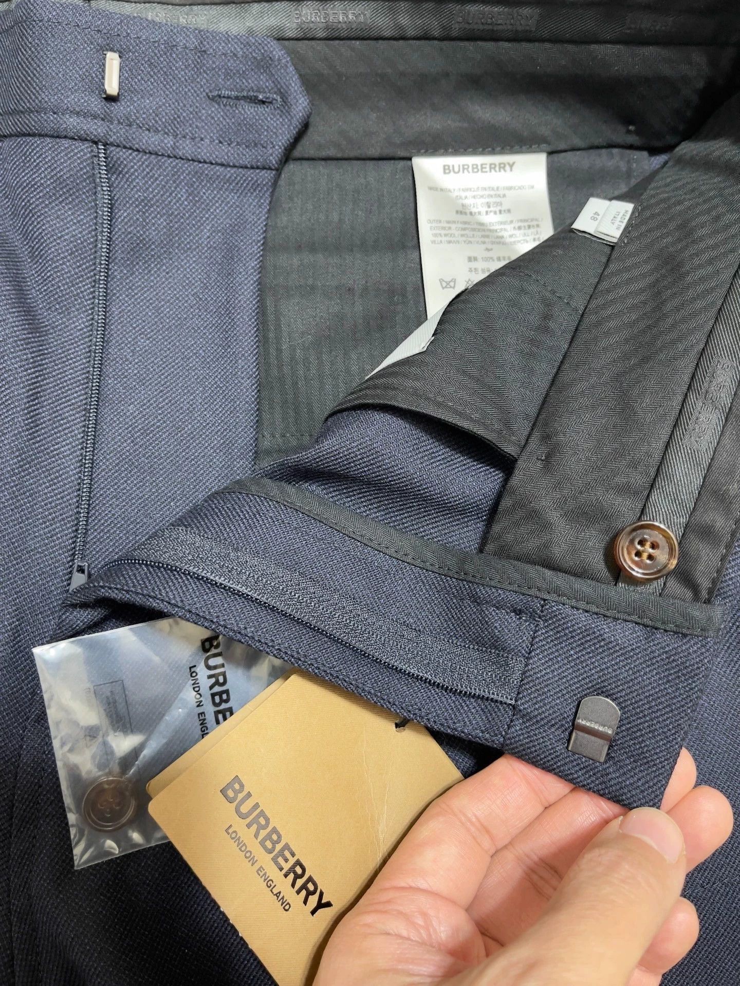 Burberry Blue Casual Pants Size 32 Size US 26 / EU 42 - 4 Thumbnail