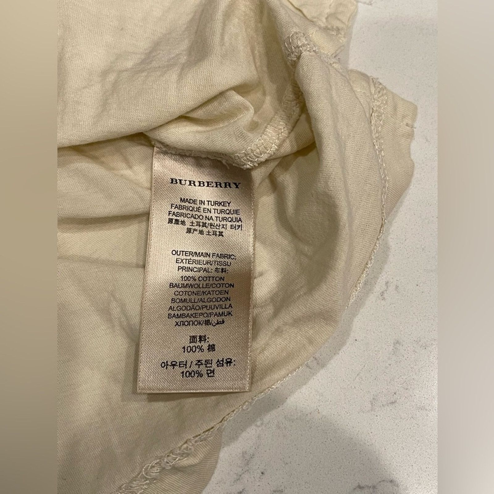 Burberry Burberry Cream Cotton Shirt Size:XL Size XL / US 12-14 / IT 48-50 - 10 Thumbnail