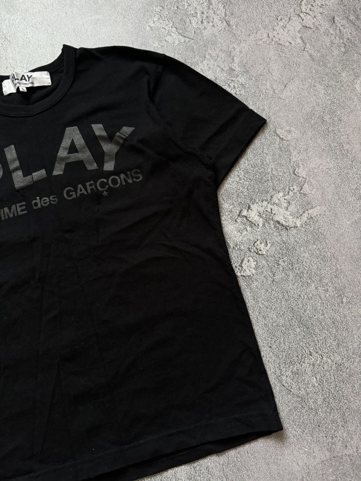 PLAY comme des garçons big logo tee T-shirt polo