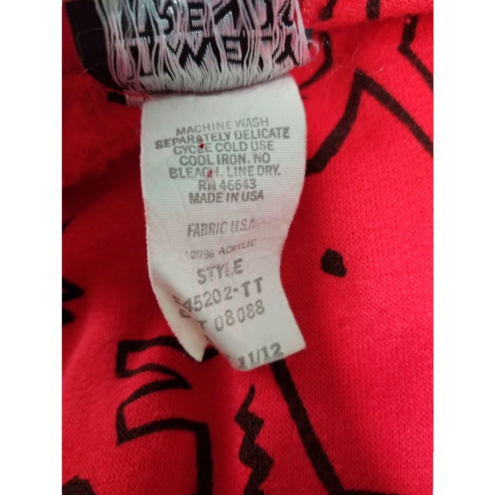 Vintage VINTAGE Keith Haring Graphic Pullover Sweatshirt AOP Red 1980s Large Mens Size US L / EU 52-54 / 3 - 4 Thumbnail