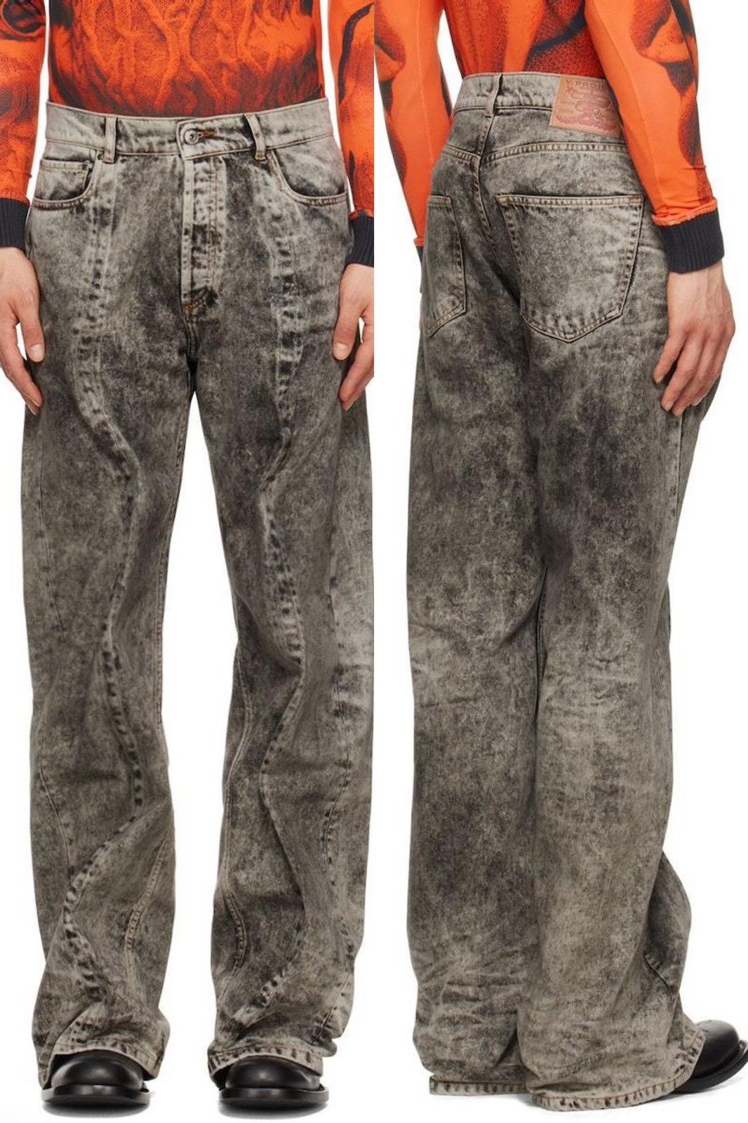 Y/Project Y/Project Metal Wire Wide Leg Jeans Size US 26 / EU 42 - 4 Thumbnail