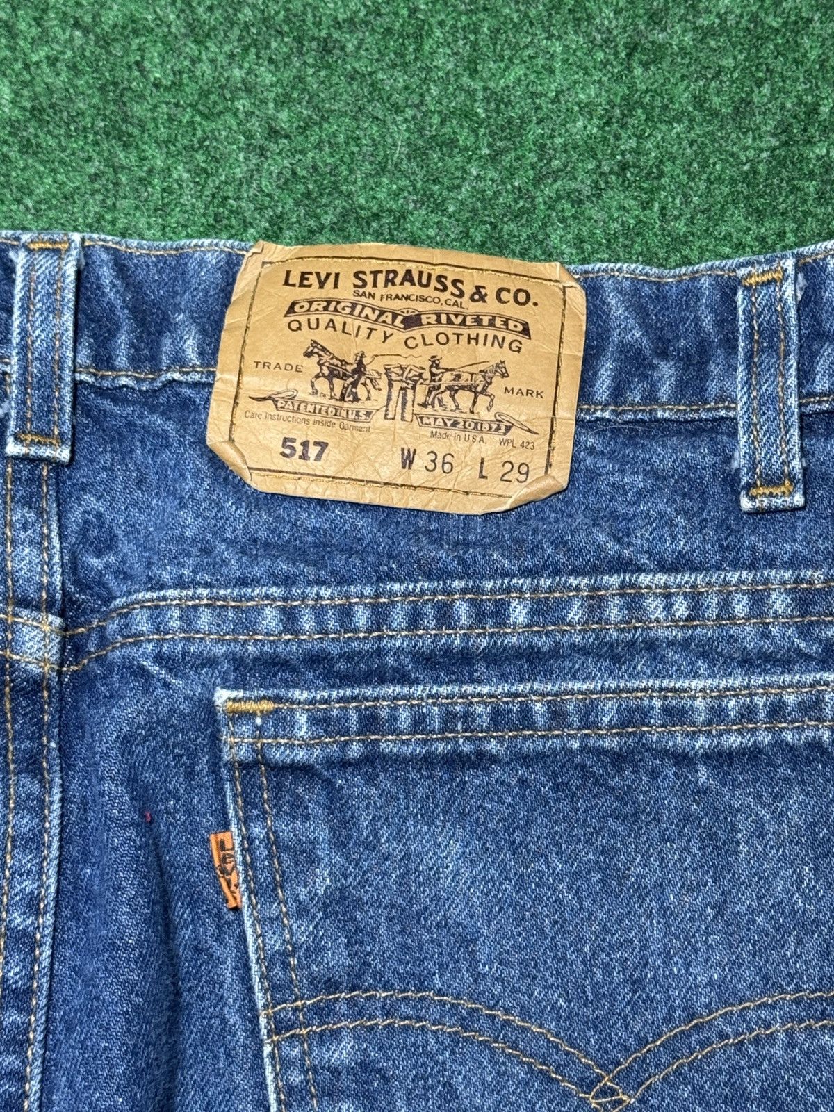Levi's Vintage Clothing Levis 517 Orange Tab Vintage 90s 34x29 Med/Dark Wash Jeans Size US 34 / EU 50 - 3 Thumbnail