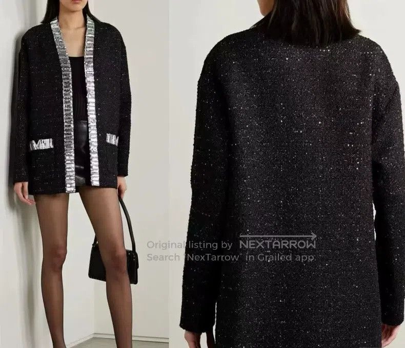 Valentino Valentino Black V-neck sequin cardigan Size XS / US 0-2 / IT 36-38 - 1 Thumbnail