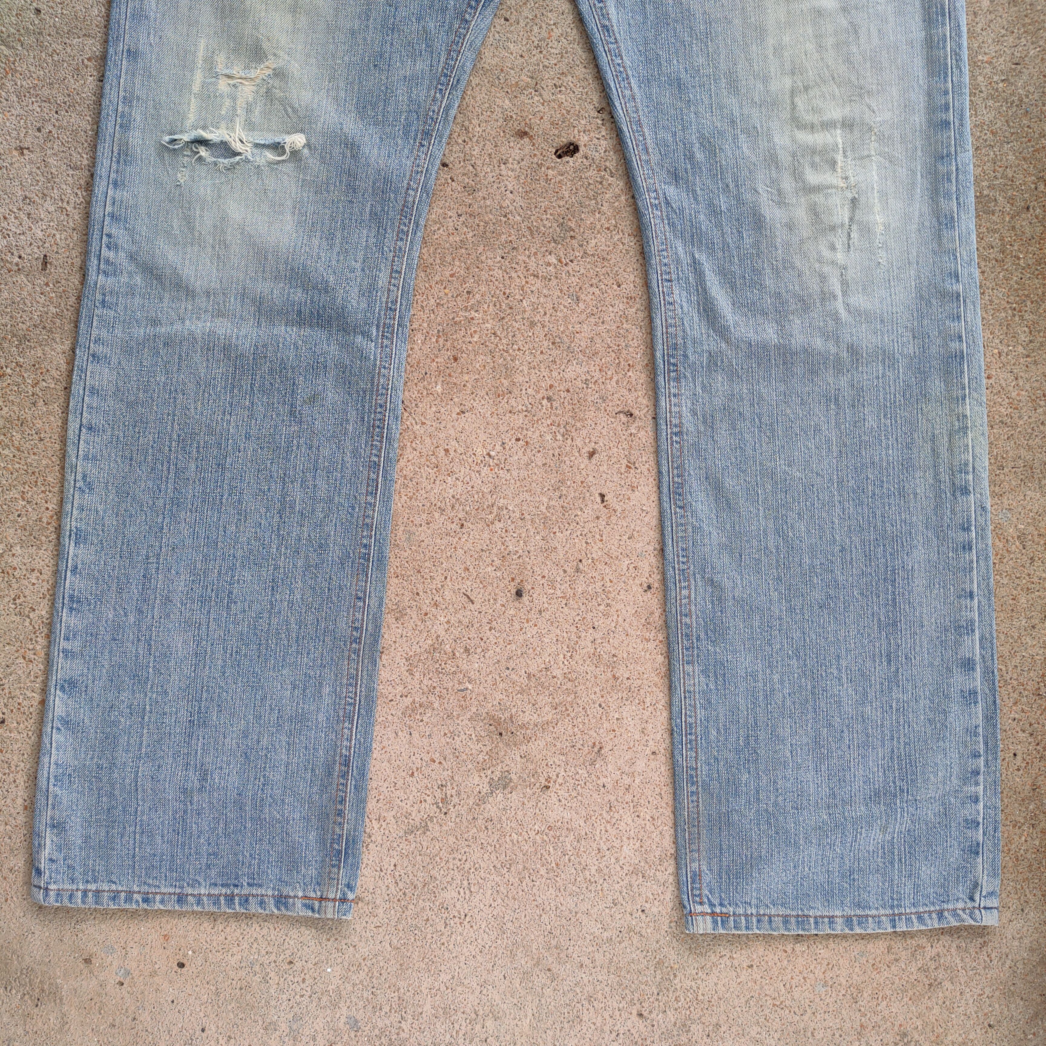Burberry VINTAGE BURBERRY BLACK LABEL FADED RIPPED JEANS DENIM PANTS Size US 34 / EU 50 - 5 Thumbnail