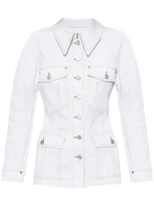 Givenchy o1n1vont0326 Denim Jacket in White Size XS / US 0-2 / IT 36-38 - 1 Thumbnail