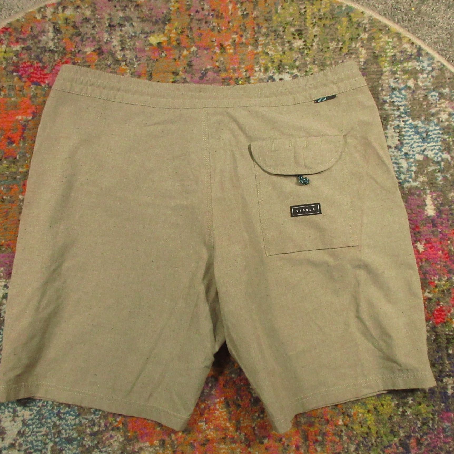 Vissla Vissla Men Bermuda Shorts 38 Beige Quick Dry Stretch Board Shorts Casual Travel Summer Spring Mens Size US 38 / EU 54 - 2 Thumbnail