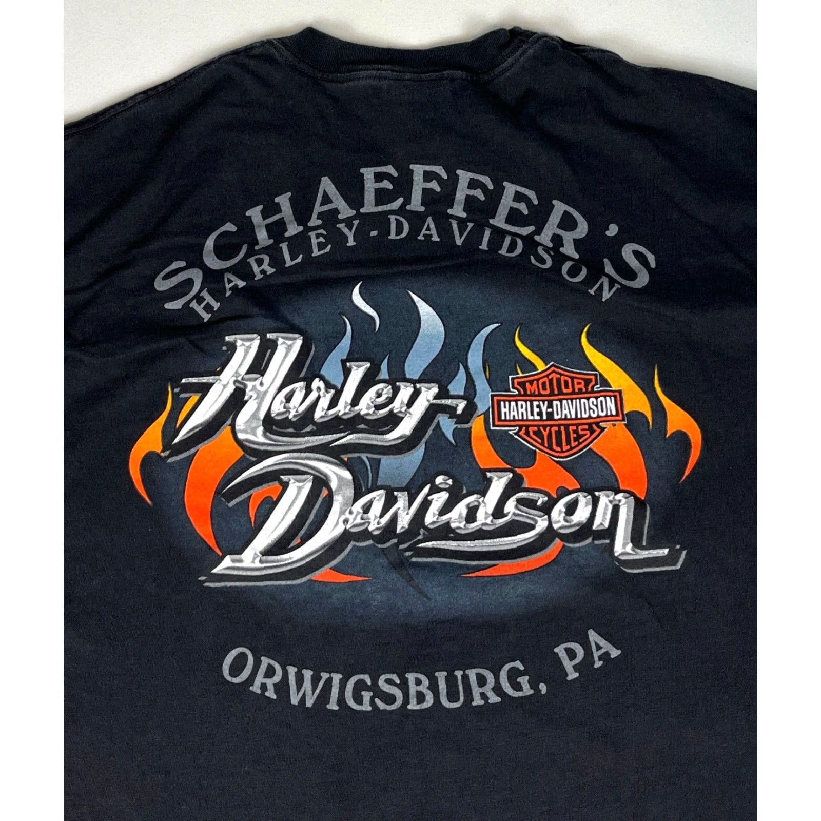 Harley Davidson VINTAGE Harley-Davidson T-Shirt XL Black 100 Years 1903-2003 R.K. Stratman Made in USA Mens Motorcycle Double-Sided Size US XL / EU 56 / 4 - 3 Thumbnail
