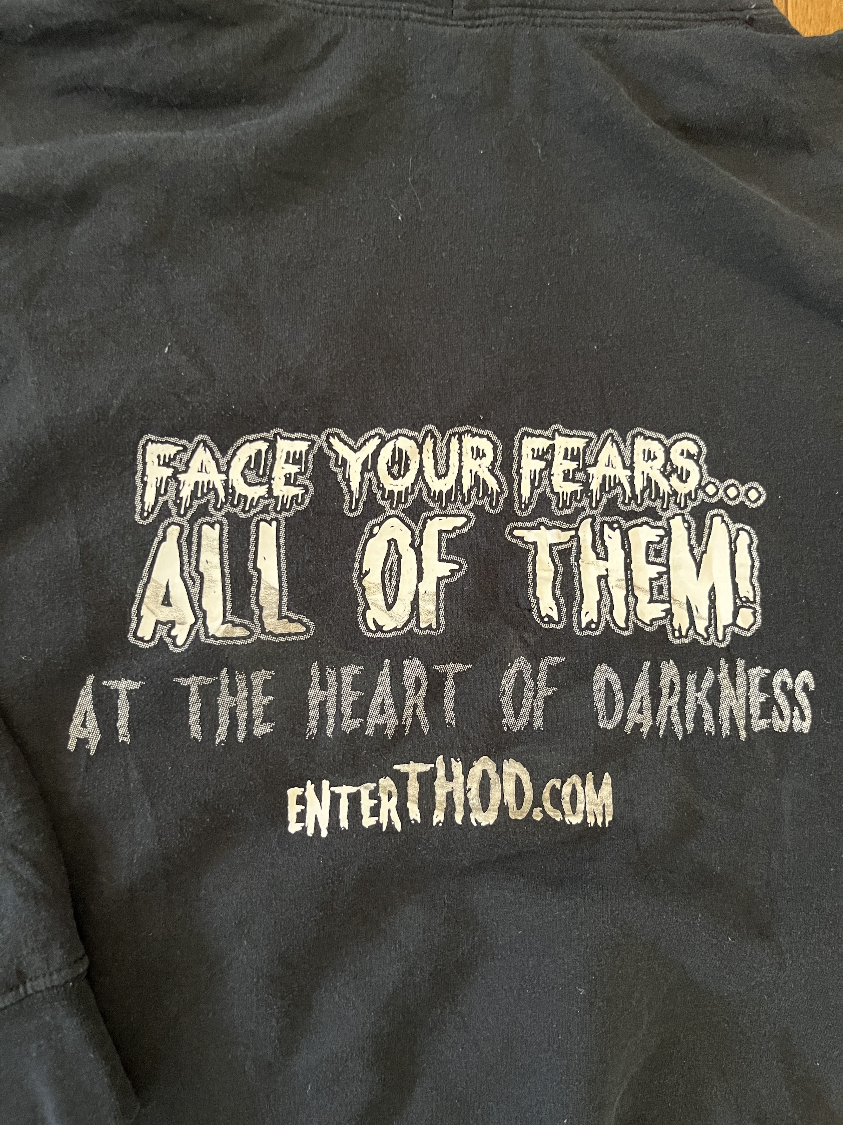 Vintage Vtg Heart of Darkness "Face Your Fears" Haunted House Hoodie Size US XL / EU 56 / 4 - 7 Thumbnail