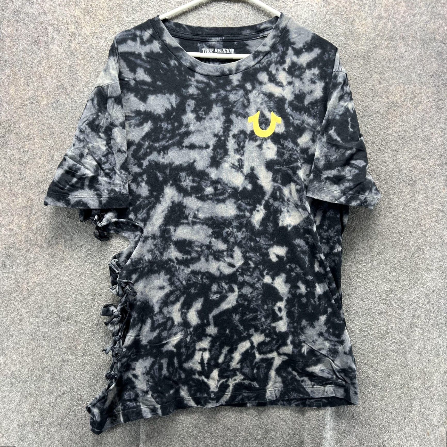 True Religion VINTAGE True Religion Shirt Women 2XL Black Tie-Dye Buddha Graphic Distressed Short Sleeve Crew Neck T-Shirt Womens Size XXL / US 16-18 / IT 52-54 - 2 Thumbnail