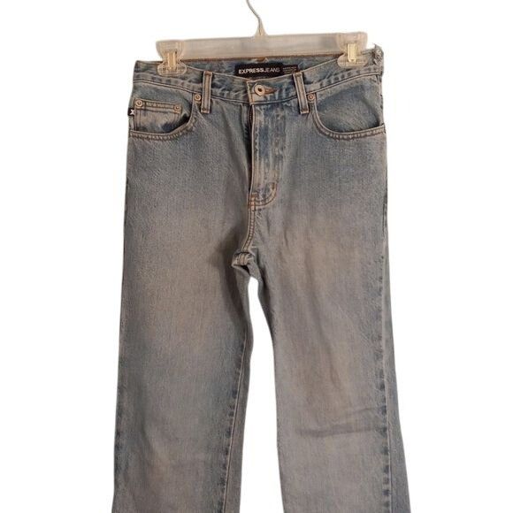 Express Express Jeans Size 3/4R Womens Boot Cut Light Wash Denim Blu Size 28" / US 6 / IT 42 - 6 Thumbnail