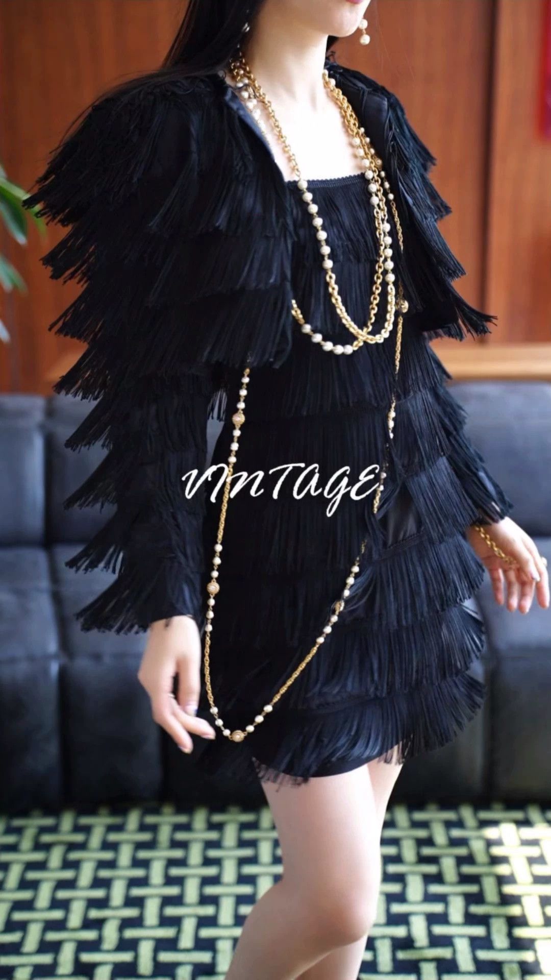 Other 1980s USA Tassel Fly Girl Short Blazer & Cami Dress Set S Size S / US 4 / IT 40 - 1 Thumbnail