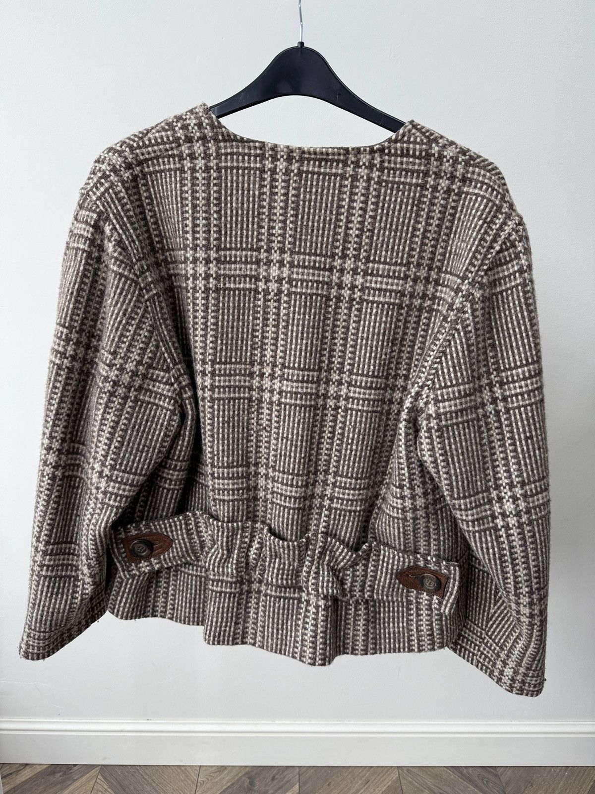 Byblos Vintage Byblos Women’s Wool Jacket Blazer Brown Check Size M / US 6-8 / IT 42-44 - 10 Thumbnail