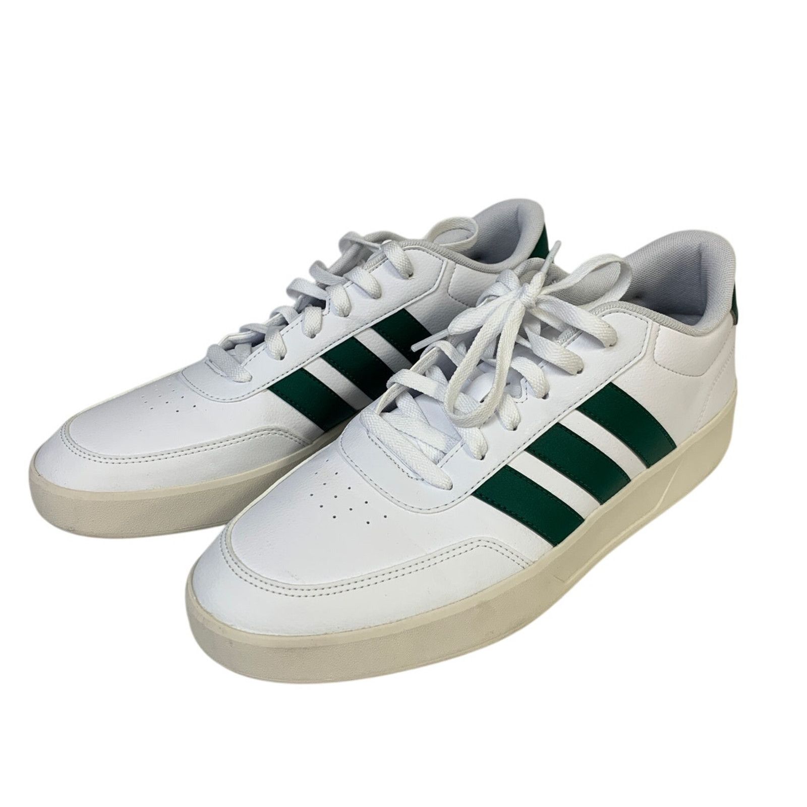 Adidas New In Box Adidas Men 10 White Faux Leather Breaknet Shoes Size US 10 / EU 43 - 2 Thumbnail