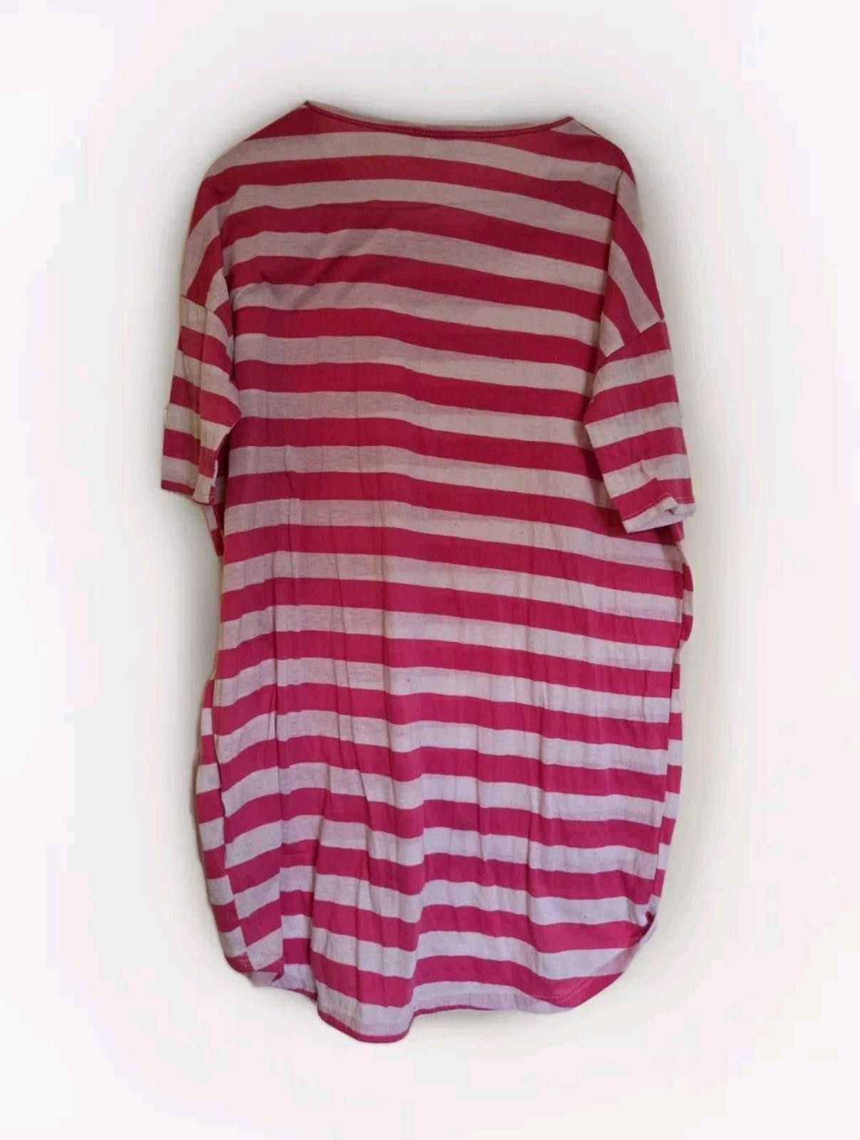 Other Lularoe Irma Tunic Pink & White Striped Size S Small Oversiz Size S / US 4 / IT 40 - 2 Thumbnail