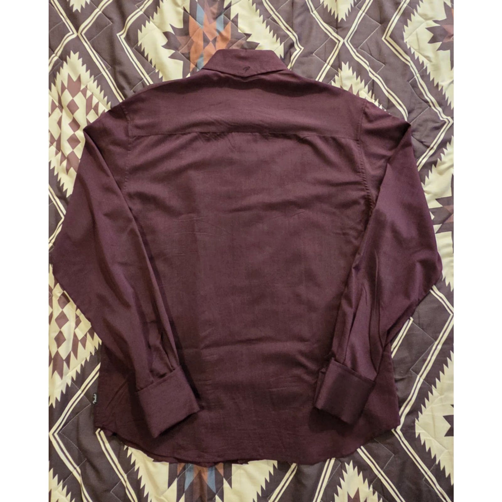 Fender Fender Button-Up Shirt Rockabilly Maroon Long Sleeve Men's M Rock Music Casual Party/Cocktail Travel Quality All Seasons Breathable Easy Care Size US M / EU 48-50 / 2 - 3 Thumbnail
