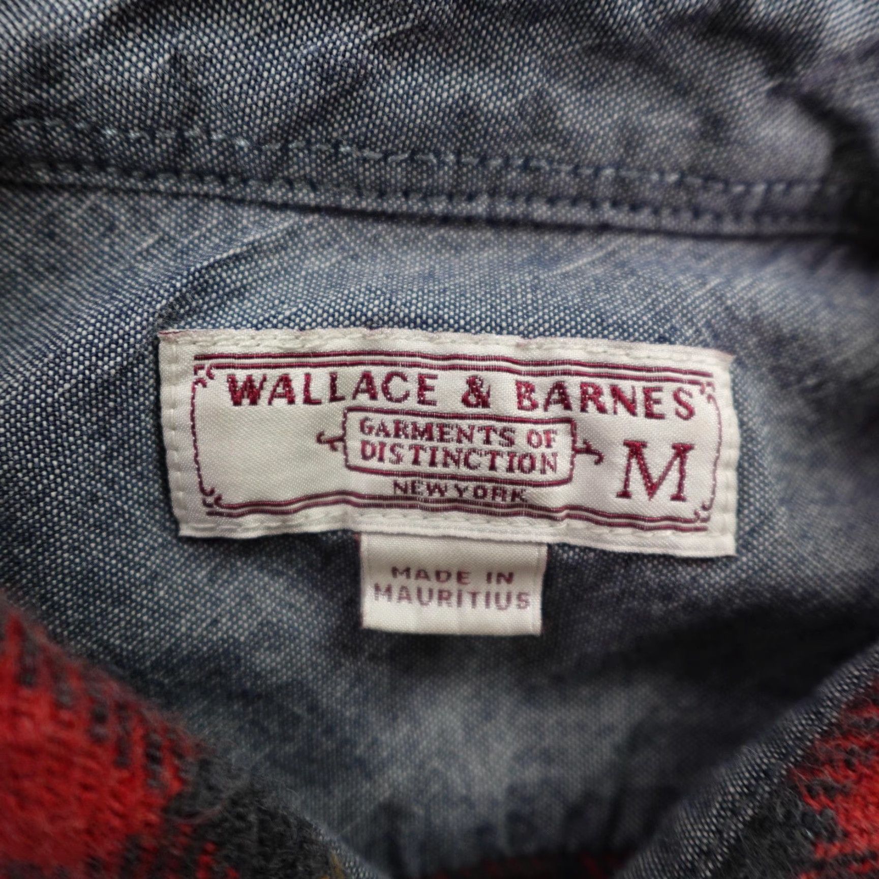 Wallace & Barnes VINTAGE Wallace & Barnes Shirt Mens Medium Red Black Plaid Twill Flannel Utility Work - Button-Up, Long Sleeve, Cotton, Pockets, Casual Workwear Mens Size US M / EU 48-50 / 2 - 7 Thumbnail
