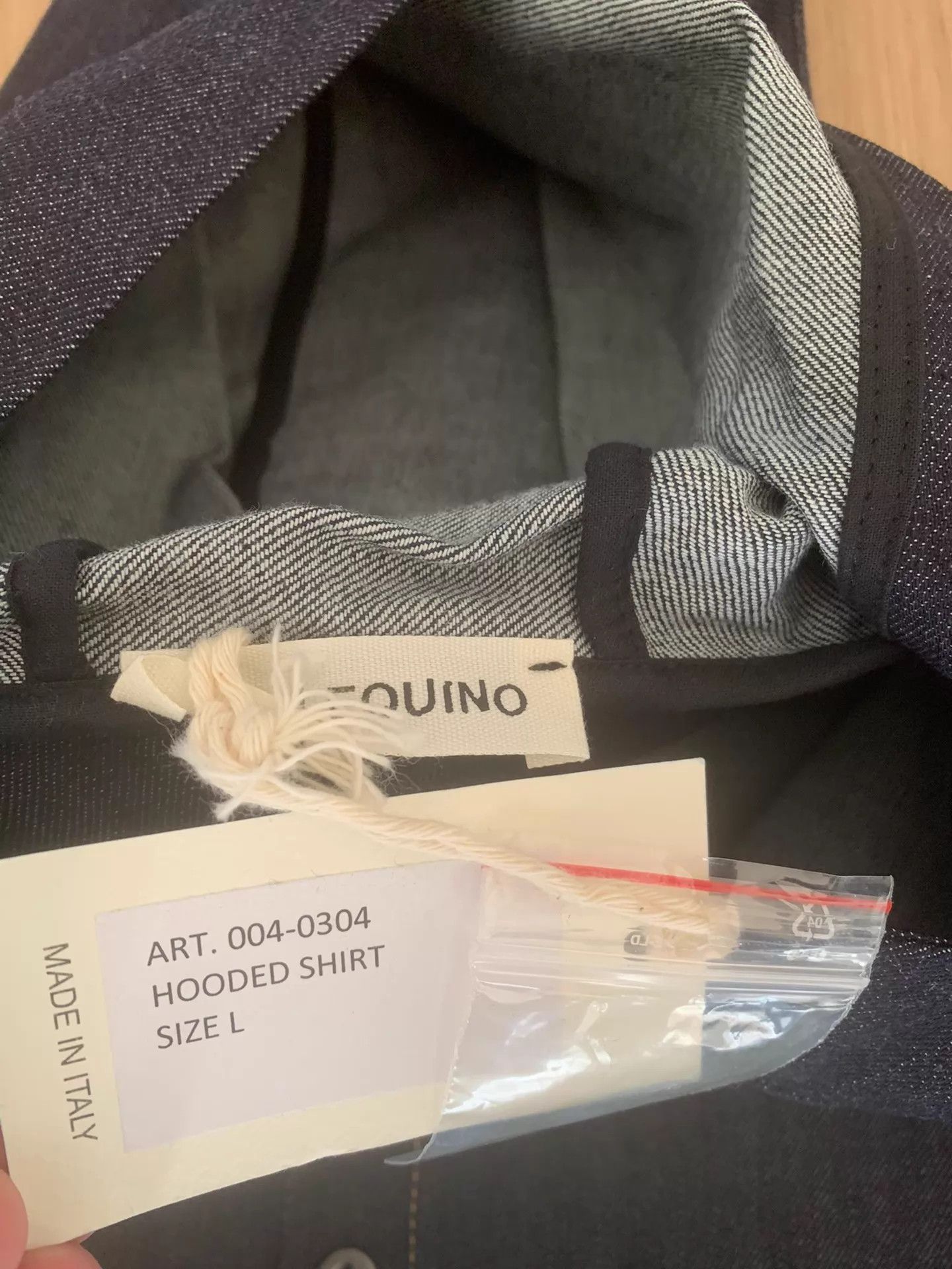 Other Hellequino Street Vintage Denim 10oz Raw Hooded Shirt Size US L / EU 52-54 / 3 - 3 Thumbnail
